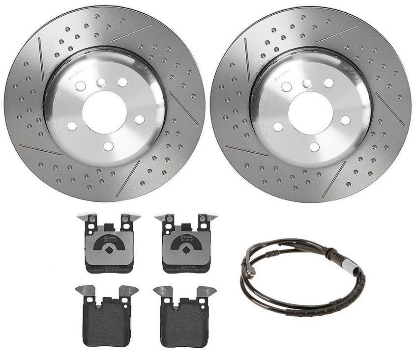 BMW Brembo Brake Kit – Pads and Rotors Rear (345mm) (Low-Met) 34218099354 – Brembo 3054244KIT