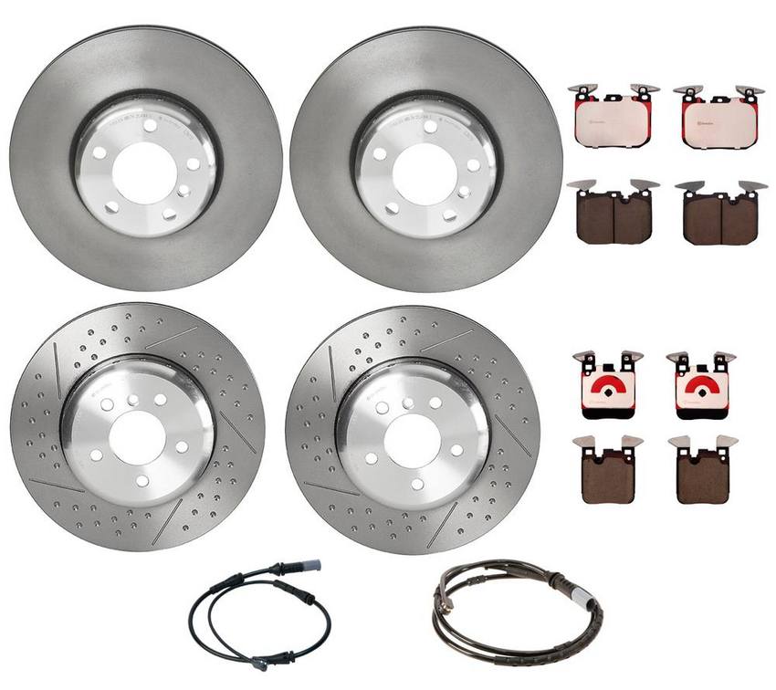 BMW Brembo Brake Kit – Pads &  Rotors Front and Rear (340mm/345mm) (Ceramic) 34218099354 – Brembo 3055085KIT