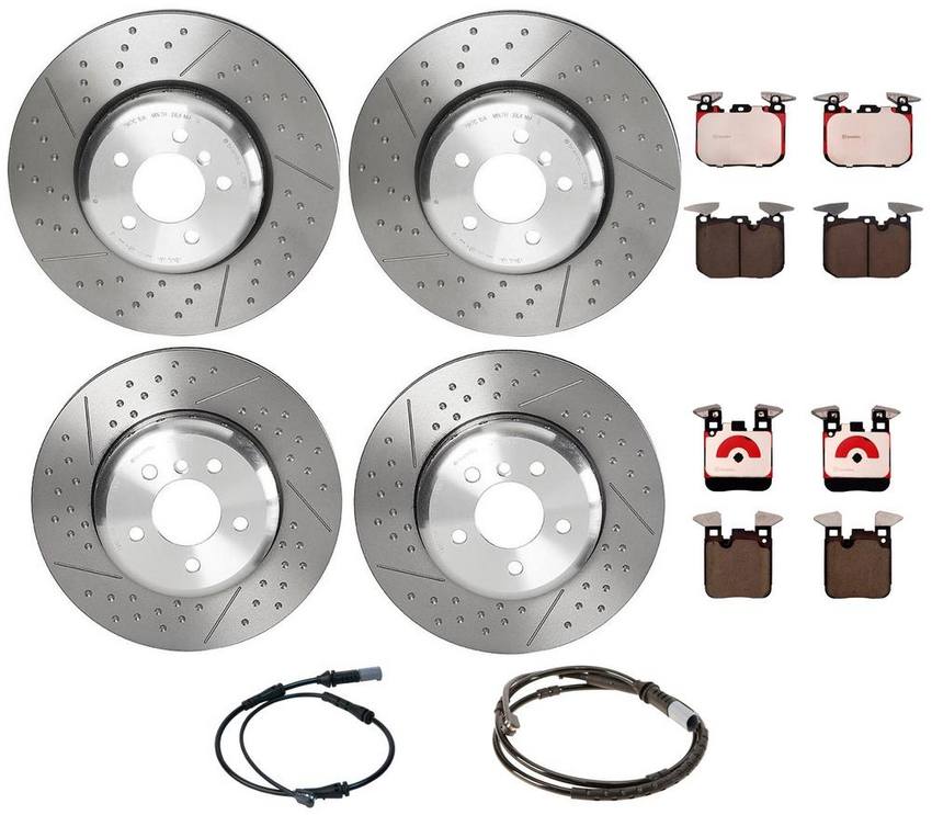 BMW Brembo Brake Kit – Pads &  Rotors Front and Rear (370mm/345mm) (Ceramic) 34218099354 – Brembo 3055292KIT