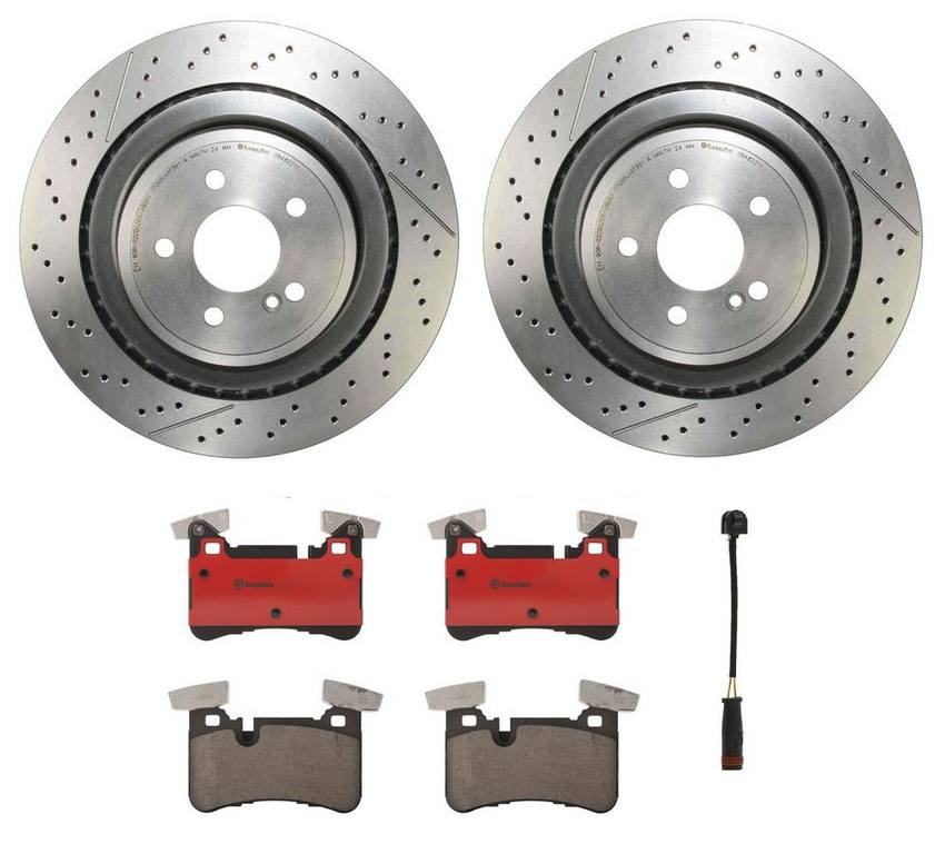 Mercedes Brembo Brakes Kit – Pads and Rotors Rear (360mm) (Ceramic) 2124230412 – Brembo 3055368KIT