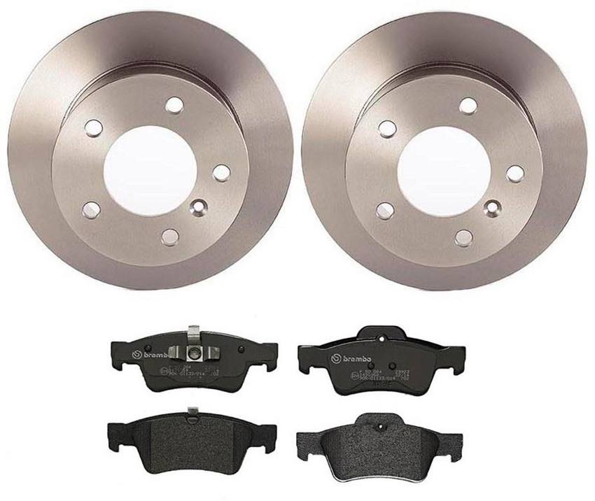 Mercedes Brembo Brakes Kit – Pads and Rotors Rear (272mm) (Low-Met) 902423071207 – Brembo 3056620KIT