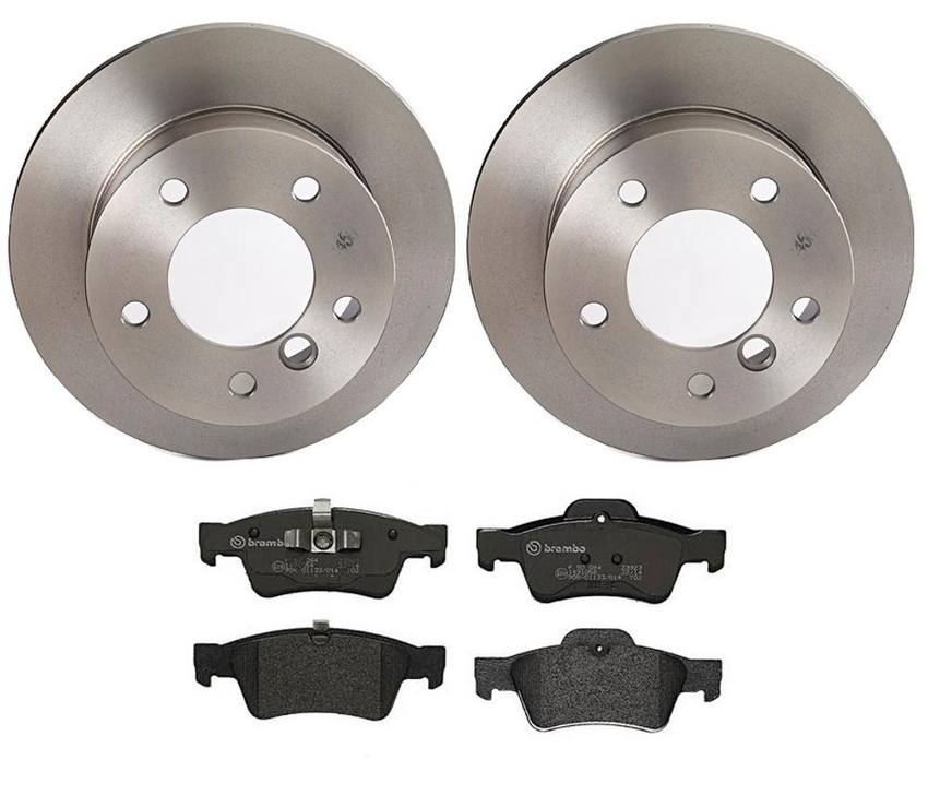 Mercedes Brembo Brakes Kit – Pads and Rotors Rear (272mm) (Low-Met) 902423061207 – Brembo 3056635KIT