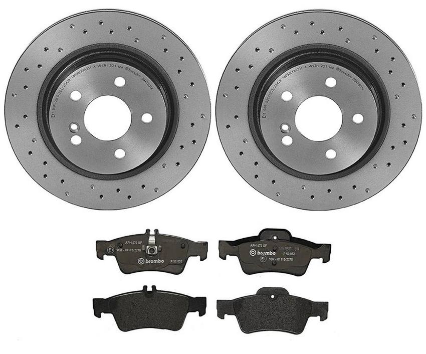 Brembo Brakes Kit – Pads and Rotors Rear (300mm) (Xtra) (Low-Met)