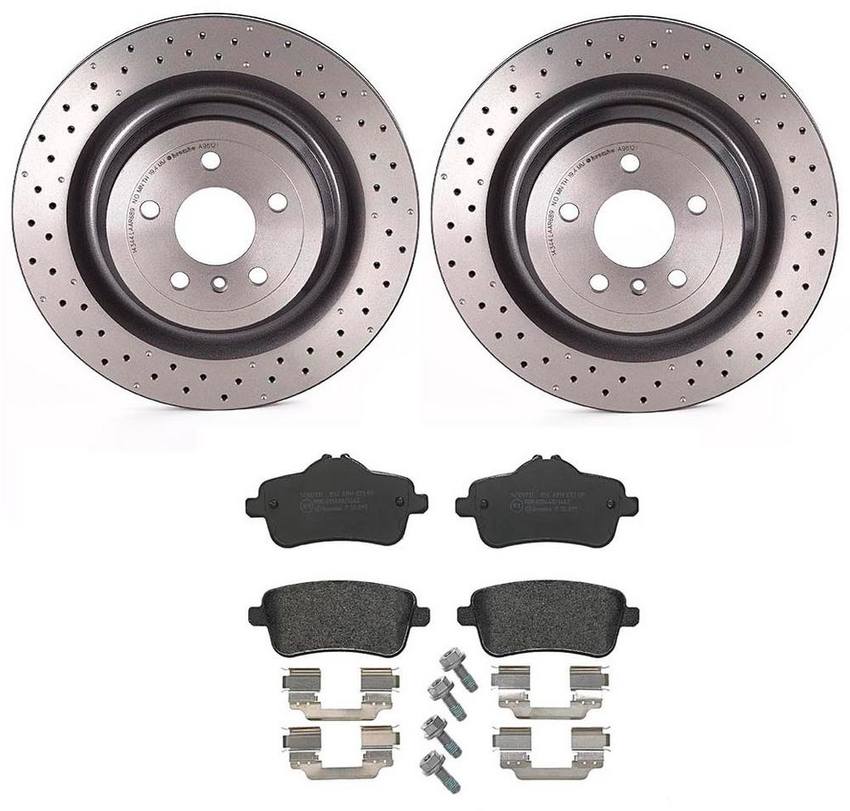 Brembo Brakes Kit – Pads and Rotors Rear (345mm) (Low-Met)