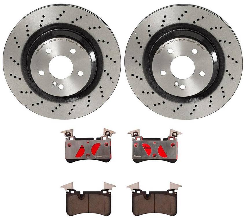 Mercedes Brembo Brakes Kit – Pads and Rotors Rear (330mm) (Ceramic) 005420252041 – Brembo 3056759KIT