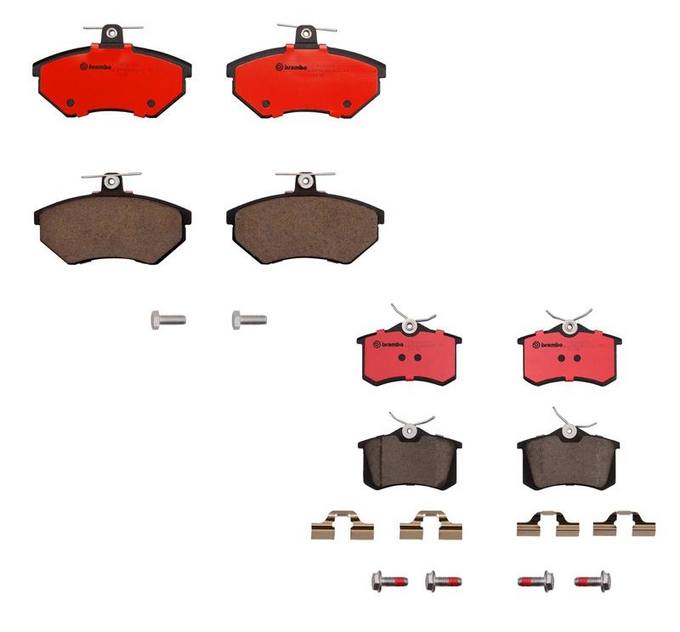 VW Brakes Kit – Brembo Pads Front and Rear (Ceramic) 8E0698451L – Brembo 3057041KIT