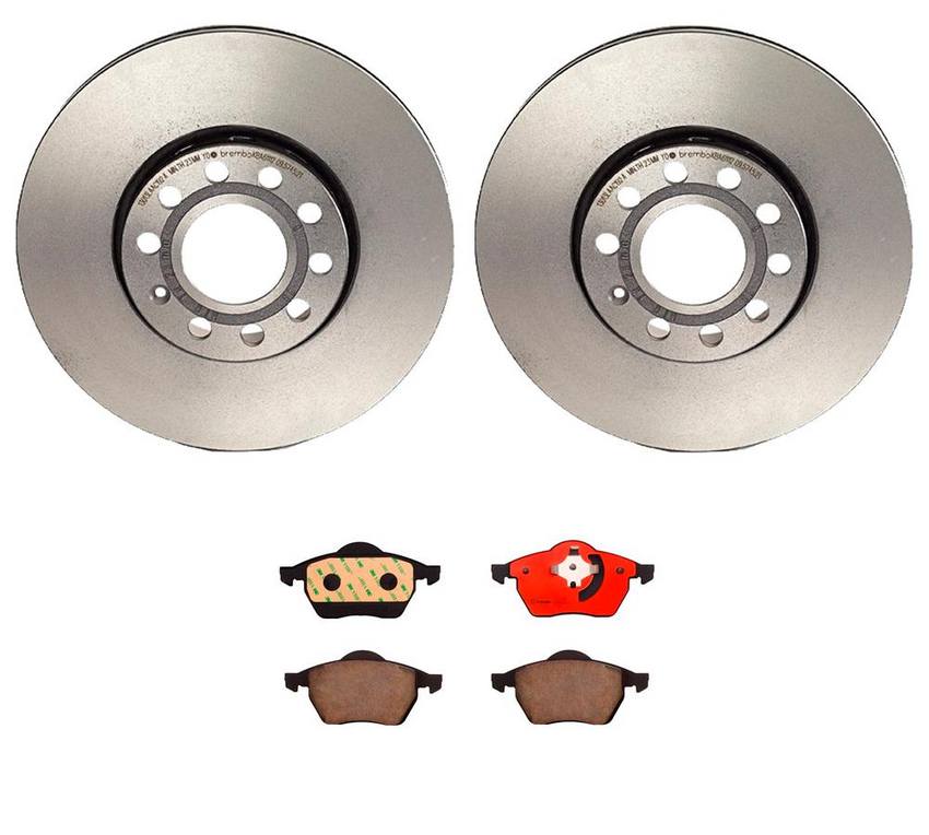 Audi VW Brakes Kit – Pads and Rotors Front (288mm) (Ceramic) 8D0698151C – Brembo 3057641KIT