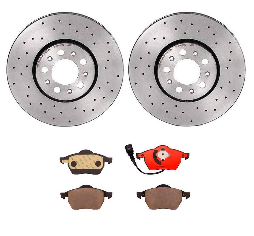 VW Brakes Kit – Brembo Pads and Rotors Front (288mm) (Xtra) (Ceramic) 6R0615301D – Brembo 3057741KIT