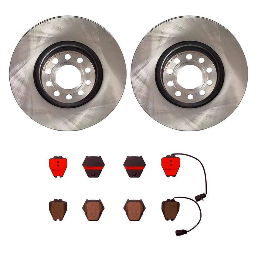 Audi Brake Kit – Pads and Rotors Front (323mm) (Ceramic) 4D0698151AC – Brembo 3057882KIT