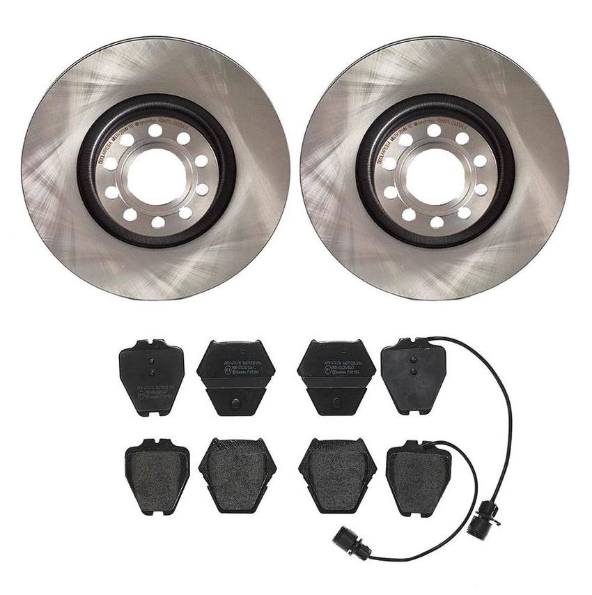 Audi Brake Kit – Pads and Rotors Front (323mm) (Low-Met) 4D0698151AC – Brembo 3057892KIT