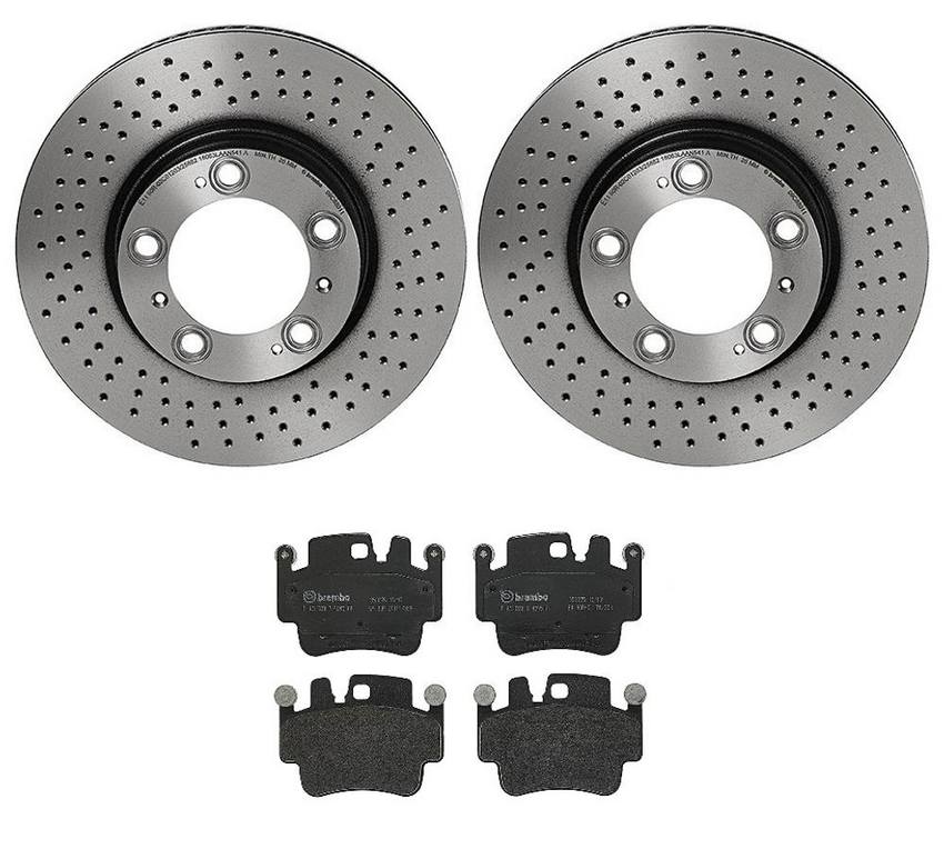 Porsche Brembo Brakes Kit – Pads and Rotors Front (318mm) (Low-Met) 99661236500 – Brembo 3058066KIT