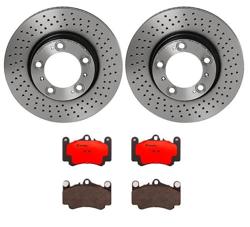 Porsche Brembo Brakes Kit – Pads and Rotors Front (318mm) (Ceramic) 99735194902 – Brembo 3058074KIT