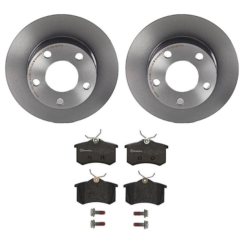 Audi VW Brakes Kit – Pads and Rotors Rear (245mm) (Low-Met) 8E0698451L – Brembo 3058086KIT