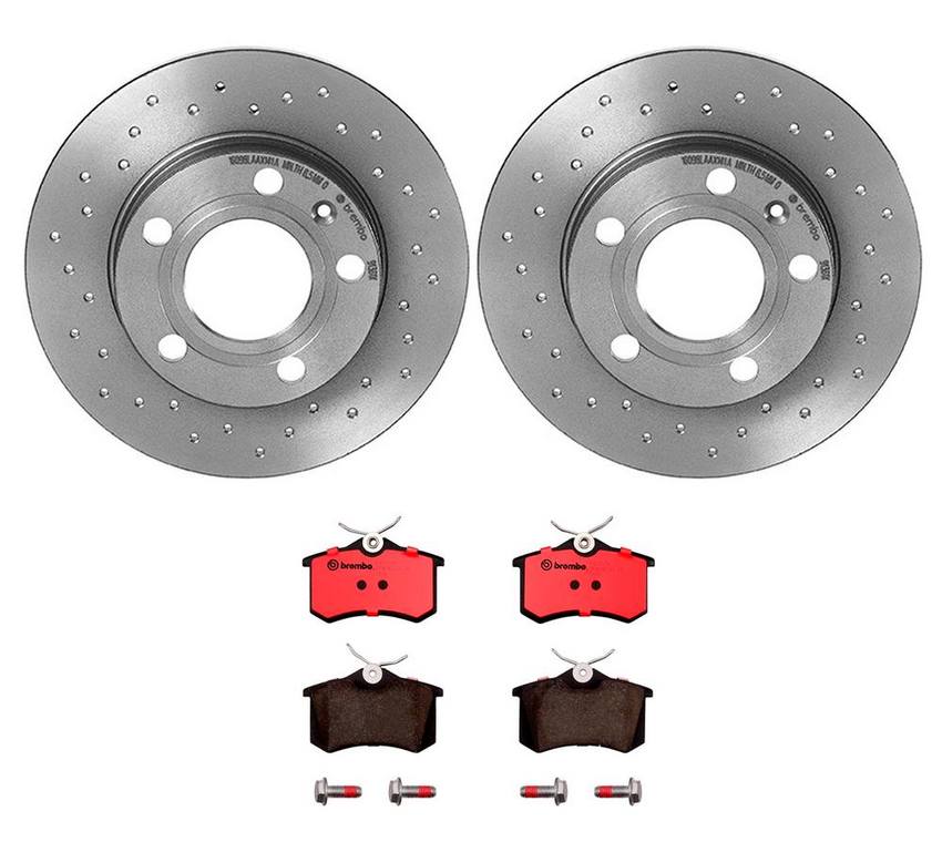 Audi Brembo Brake Kit – Pads and Rotors Rear (245mm) (Xtra) (Ceramic) 8E0698451L – Brembo 3058136KIT