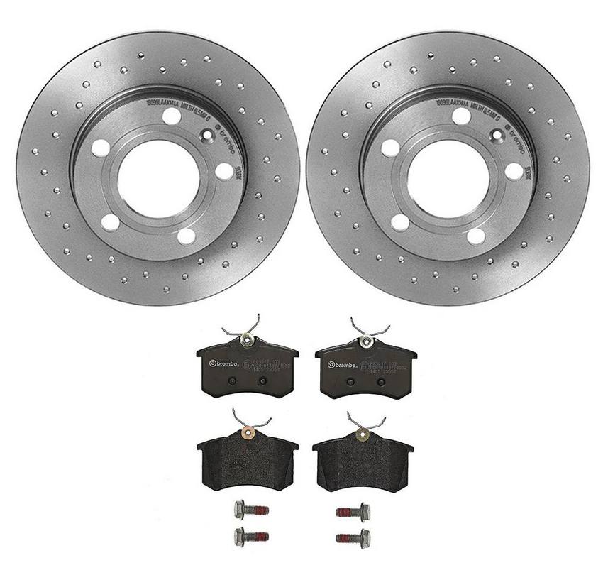 Audi Brembo Brake Kit – Pads and Rotors Rear (245mm) (Xtra) (Low-Met) 8E0698451L – Brembo 3058143KIT