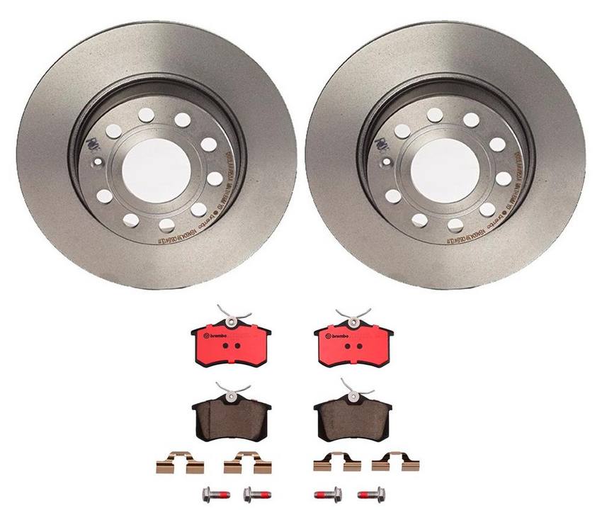 Audi VW Brakes Kit – Pads and Rotors Rear (272mm) (Ceramic) 8E0698451L – Brembo 3058165KIT