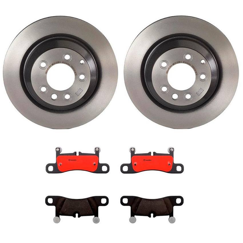 Porsche Brembo Brakes Kit – Pads and Rotors Rear (358mm) (Ceramic) 7P6698451C – Brembo 3058248KIT