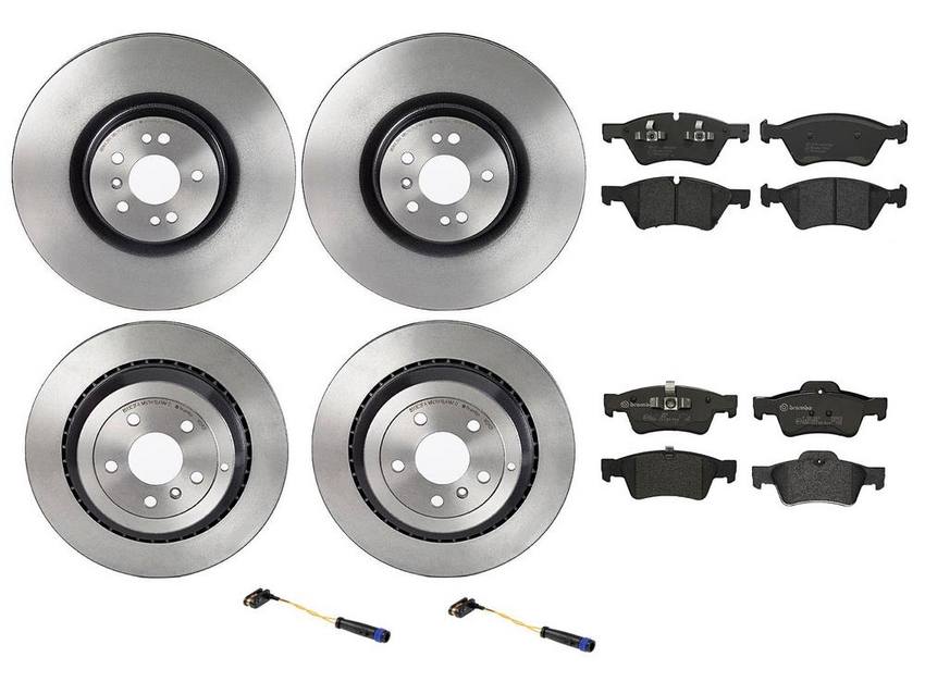 Brembo Brake Pads and Rotors Kit – Front and Rear (375mm/330mm) (Low-Met)