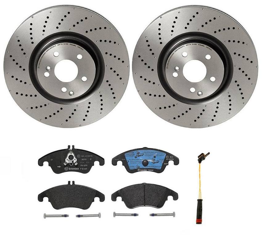 Brembo Brake Pads and Rotors Kit – Front (360mm) (Low-Met)