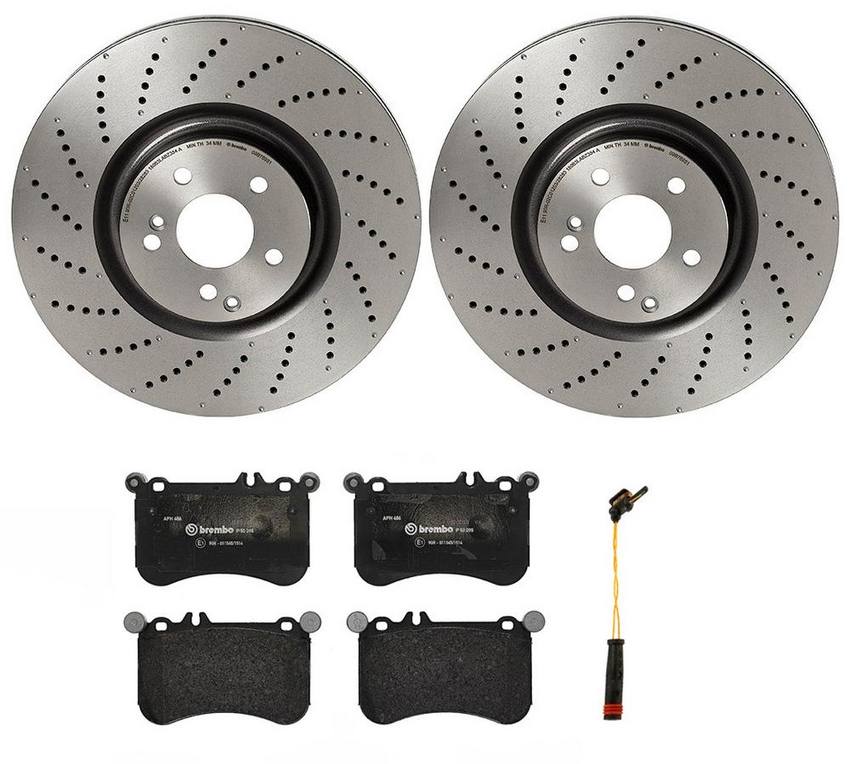 Brembo Brake Pads and Rotors Kit – Front (360mm) (Low-Met)