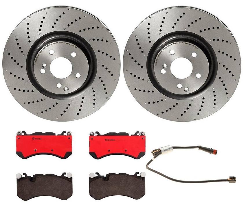 Brembo Brake Pads and Rotors Kit – Front (360mm) (Ceramic)