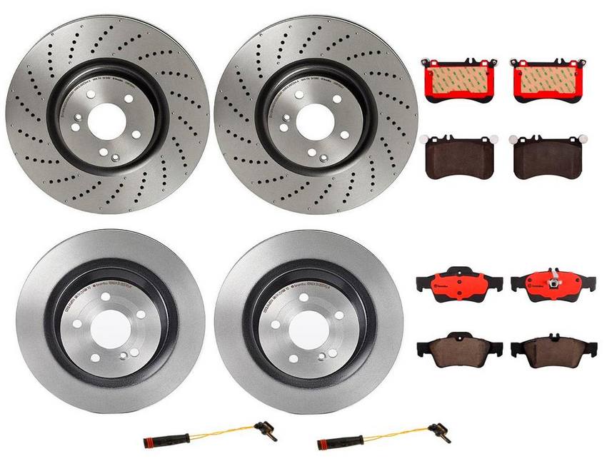 Brembo Brake Pads and Rotors Kit – Front and Rear (360mm/320mm) (Ceramic)