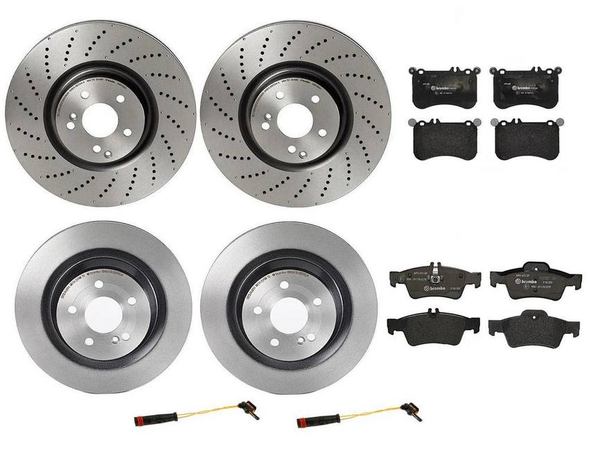 Brembo Brake Pads and Rotors Kit – Front and Rear (360mm/320mm) (Low-Met)