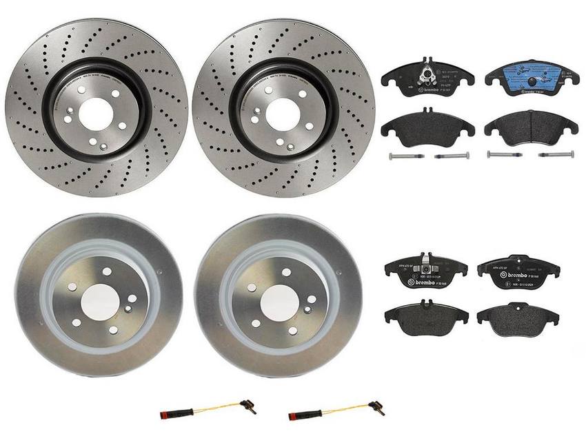 Brembo Brake Pads and Rotors Kit – Front and Rear (360mm/300mm) (Low-Met)