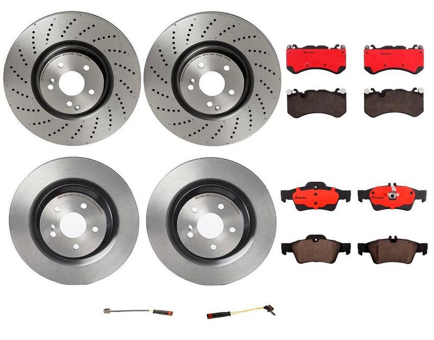 Brembo Brake Pads and Rotors Kit – Front and Rear (360mm/330mm) (Ceramic)