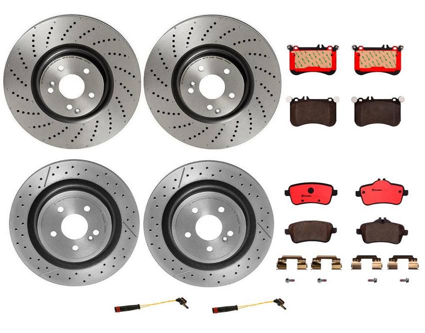 Brembo Brake Pads and Rotors Kit – Front and Rear (360mm/330mm) (Ceramic)