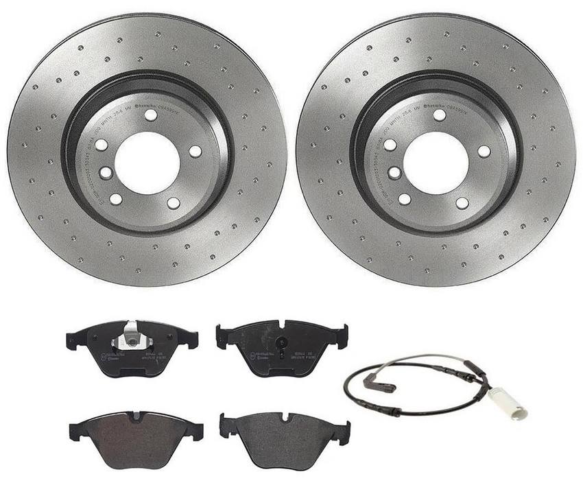 Brembo Brake Pads and Rotors Kit – Front (348mm) (Xtra) (Low-Met)