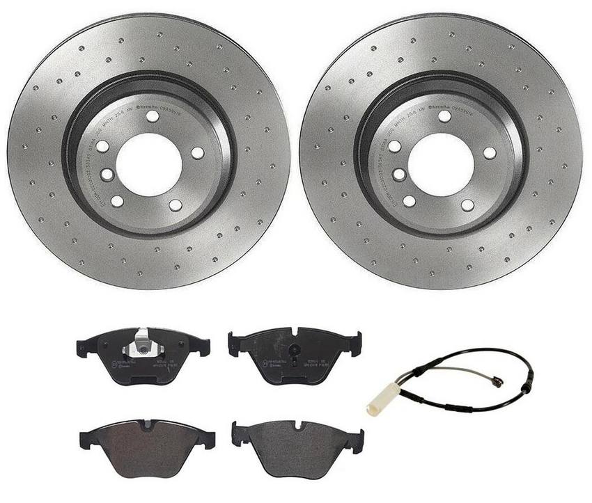 Brembo Brake Pads and Rotors Kit – Front (348mm) (Xtra) (Low-Met)