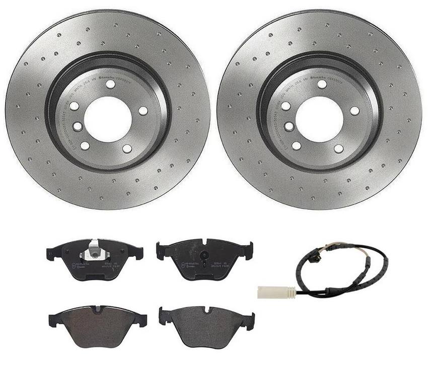 Brembo Brake Pads and Rotors Kit – Front (348mm) (Xtra) (Low-Met)