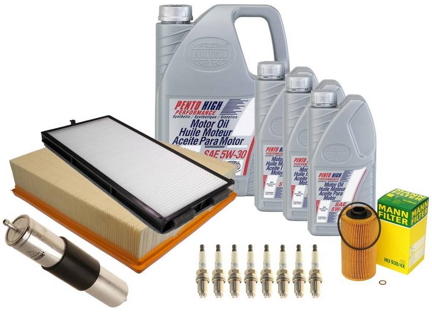 BMW Ignition Tune-Up Kit (5W-30) (8 Liter) (High Performance) 64311390836 – Euromotiv Kit 3084996KIT