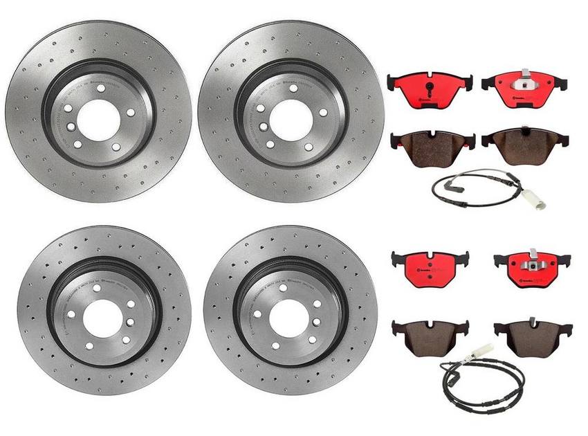 BMW Brembo Brake Kit – Pads &  Rotors Front and Rear (348mm/336mm) (Xtra) (Ceramic) 34356789445 – Brembo 3085038KIT