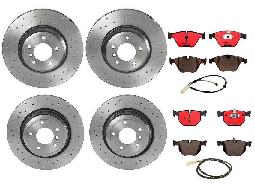 BMW Brembo Brake Kit – Pads &  Rotors Front and Rear (348mm/336mm) (Xtra) (Ceramic) 34356792564 – Brembo 3085040KIT