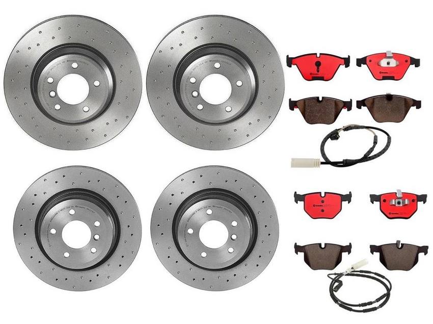 BMW Brembo Brake Kit – Pads &  Rotors Front and Rear (348mm/336mm) (Xtra) (Ceramic) 34356789445 – Brembo 3085042KIT