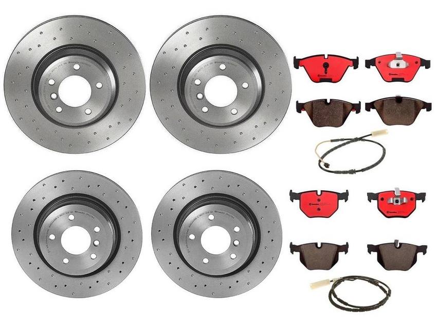 BMW Brembo Brake Kit – Pads &  Rotors Front and Rear (348mm/336mm) (Xtra) (Ceramic) 34356792564 – Brembo 3085044KIT