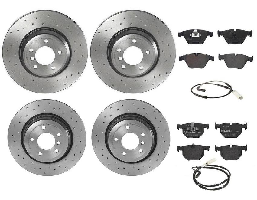 BMW Brembo Brake Kit – Pads &  Rotors Front and Rear (348mm/336mm) (Xtra) (Low-Met) 34356789445 – Brembo 3085046KIT