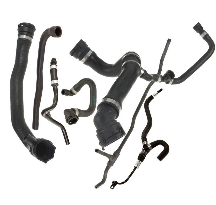 BMW Radiator Coolant Hose Kit (7 Pieces) 17111737819 – Euromotiv Kit 3086410KIT