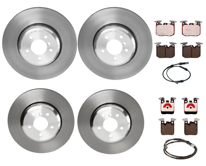 Brembo Brake Pads and Rotors Kit – Front and Rear (370mm/345mm) (Ceramic)