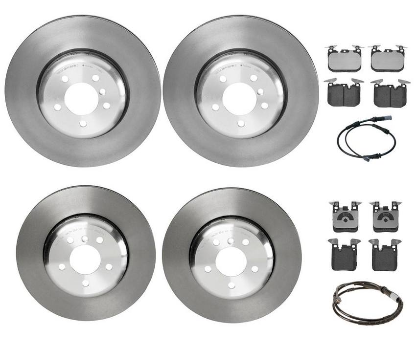 Brembo Brake Pads and Rotors Kit – Front and Rear (370mm/345mm) (Low-Met)