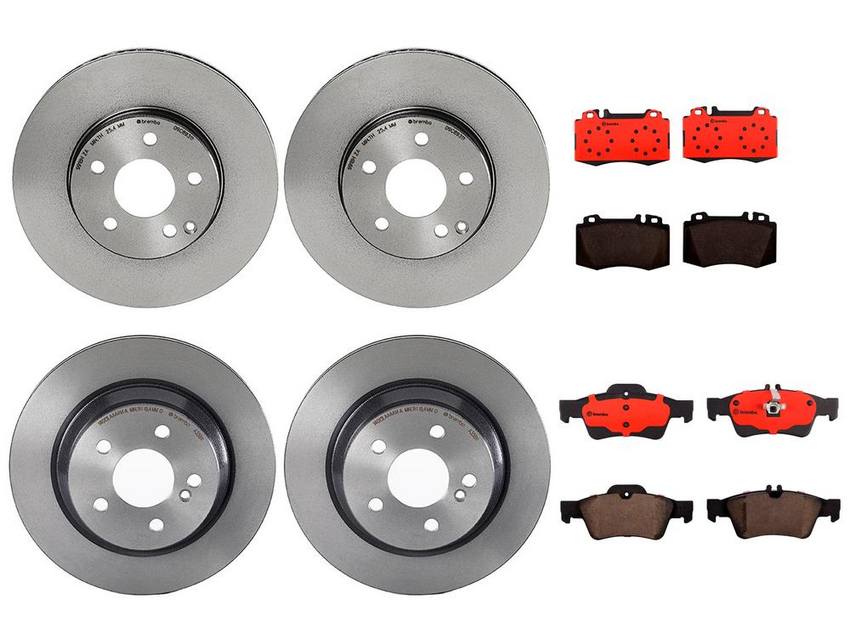 Brembo Brake Pads and Rotors Kit – Front and Rear (295mm/300mm) (Ceramic)