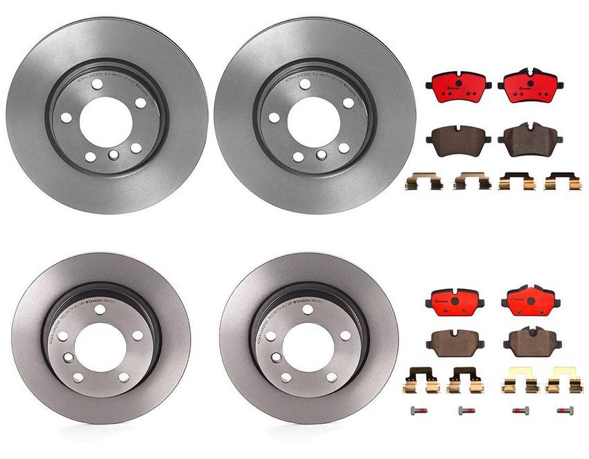 Mini Brakes Kit – Pads & Rotors Front and Rear (307mm/280mm) (Ceramic) 34219811539 – Brembo 3089152KIT