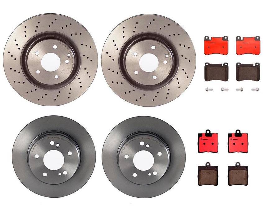 Brembo Brake Pads and Rotors Kit – Front and Rear (330mm/278mm) (Ceramic)