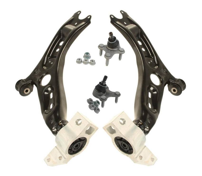 Audi VW Suspension Control Arm Kit – Front (Driver and Passenger Side) 1K0407366C – Lemfoerder 3089319KIT