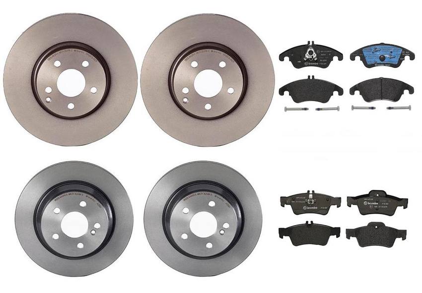 Brembo Brake Pads and Rotors Kit – Front and Rear (322mm/300mm) (Low-Met)