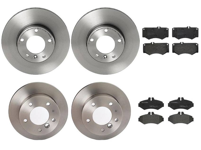 Brembo Brake Pads and Rotors Kit – Front and Rear (315mm/272mm) (Low-Met)