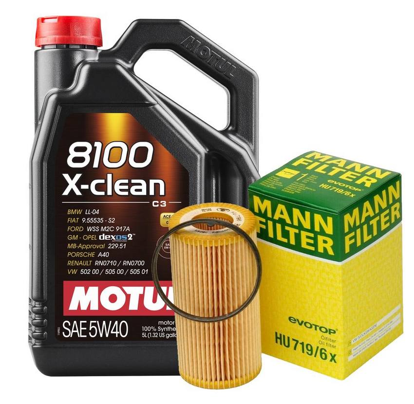 VW Engine Oil Change Kit – Motul 06D115562 (5W-40) (X-CLEAN 8100)