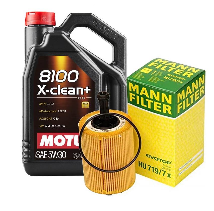 VW Engine Oil Change Kit – Motul 071115562C (5W-30) (X-CLEAN+ 8100)